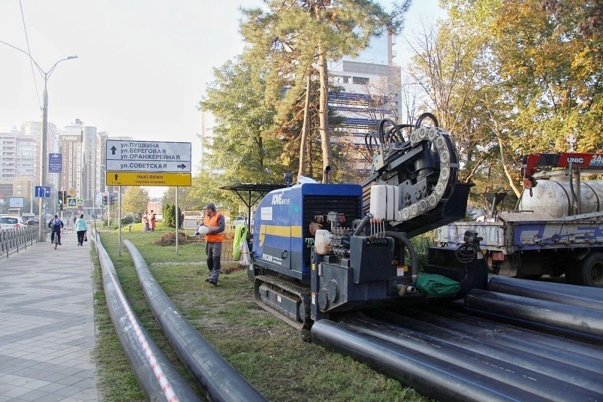 В центре Краснодара меняют участок водопровода