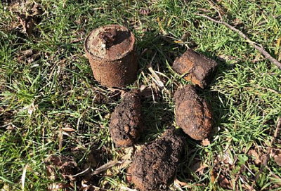 Пять гранат времен войны обнаружили поисковики в парке новороссийского села 