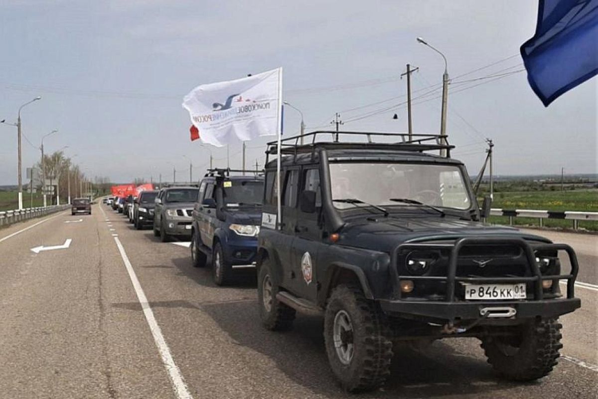 Патриотический автопробег «Небо Кубани» прошел в пяти населенных пунктах края