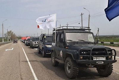 Патриотический автопробег «Небо Кубани» прошел в пяти населенных пунктах края