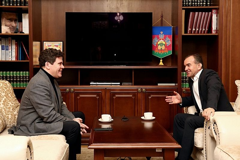 Губернатор Кубани Вениамин Кондратьев встретился с пианистом Денисом Мацуевым