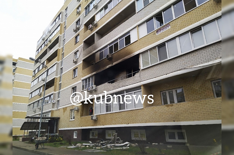 В Краснодаре полиция ищет возможных виновников пожара в доме по улице Красных Партизан