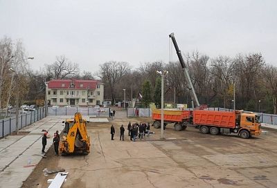 Строительство площадки для пляжных видов спорта в парке им. 30-летия Победы Краснодара приостановлено