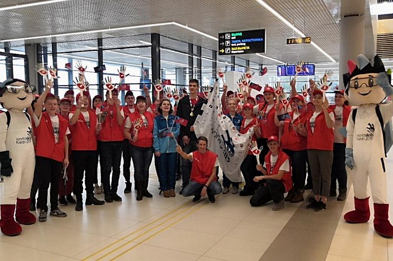 В Краснодарском крае встретили флаг чемпионата Worldskills