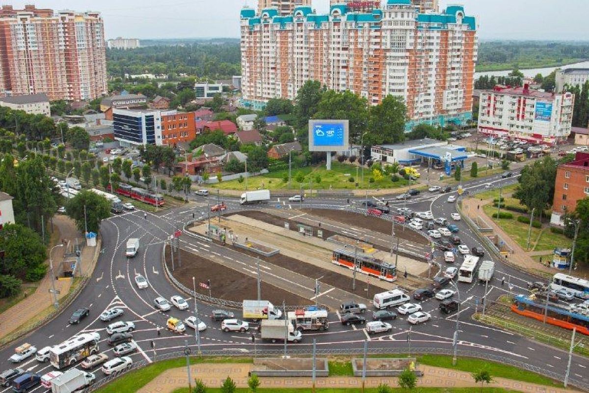 На Старокубанском кольце Краснодара после запуска новой схемы движения уменьшились пробки