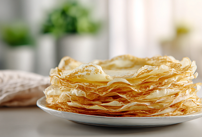 Тонкие кружевные блинчики на молоке с идеальными пропорциями: шёлковые, эластичные и без комочков