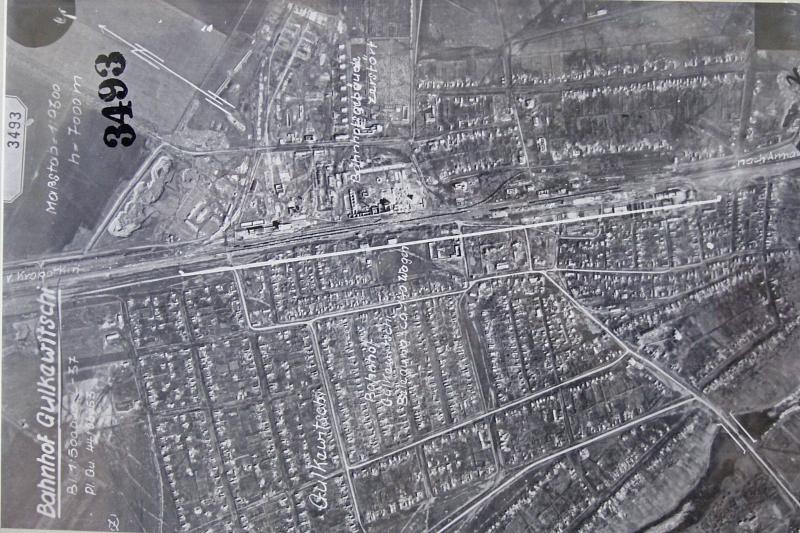 Аэрофотоснимок села и станции Гулькевичи, сделанный немецкими летчиками.﻿ 