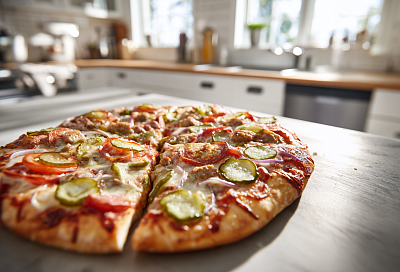 Заливной пирог-пицца без раскатки: 10 минут на тесто и всё из холодильника