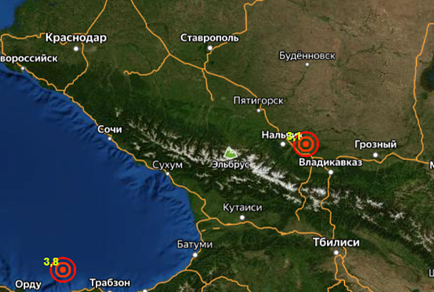 Землетрясение магнитудой 3,1 произошло в горах Северного Кавказа 