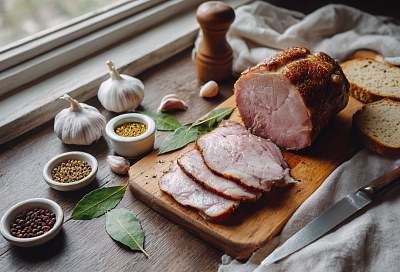 Вымачиваю мясо в ароматном рассоле, обмазываю горчицей — и в духовку выходит буженина с красивым срезом