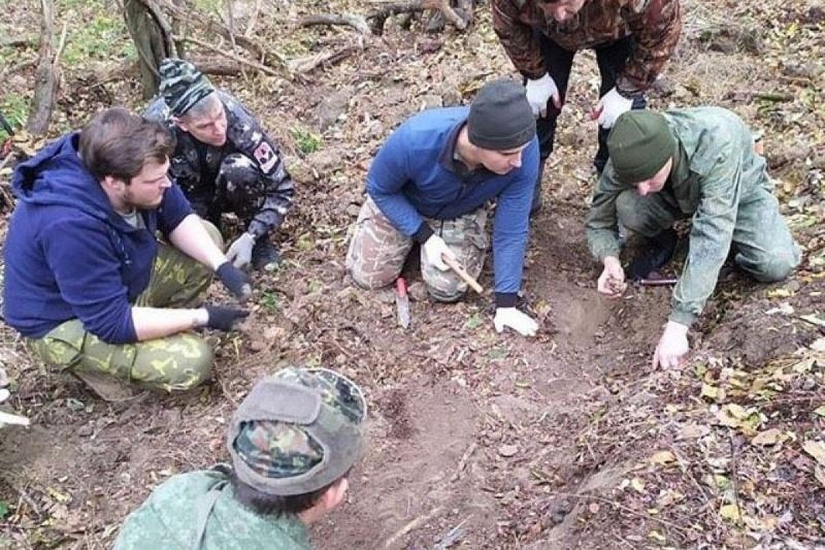 Останки красноармейца обнаружили под Горячим Ключом