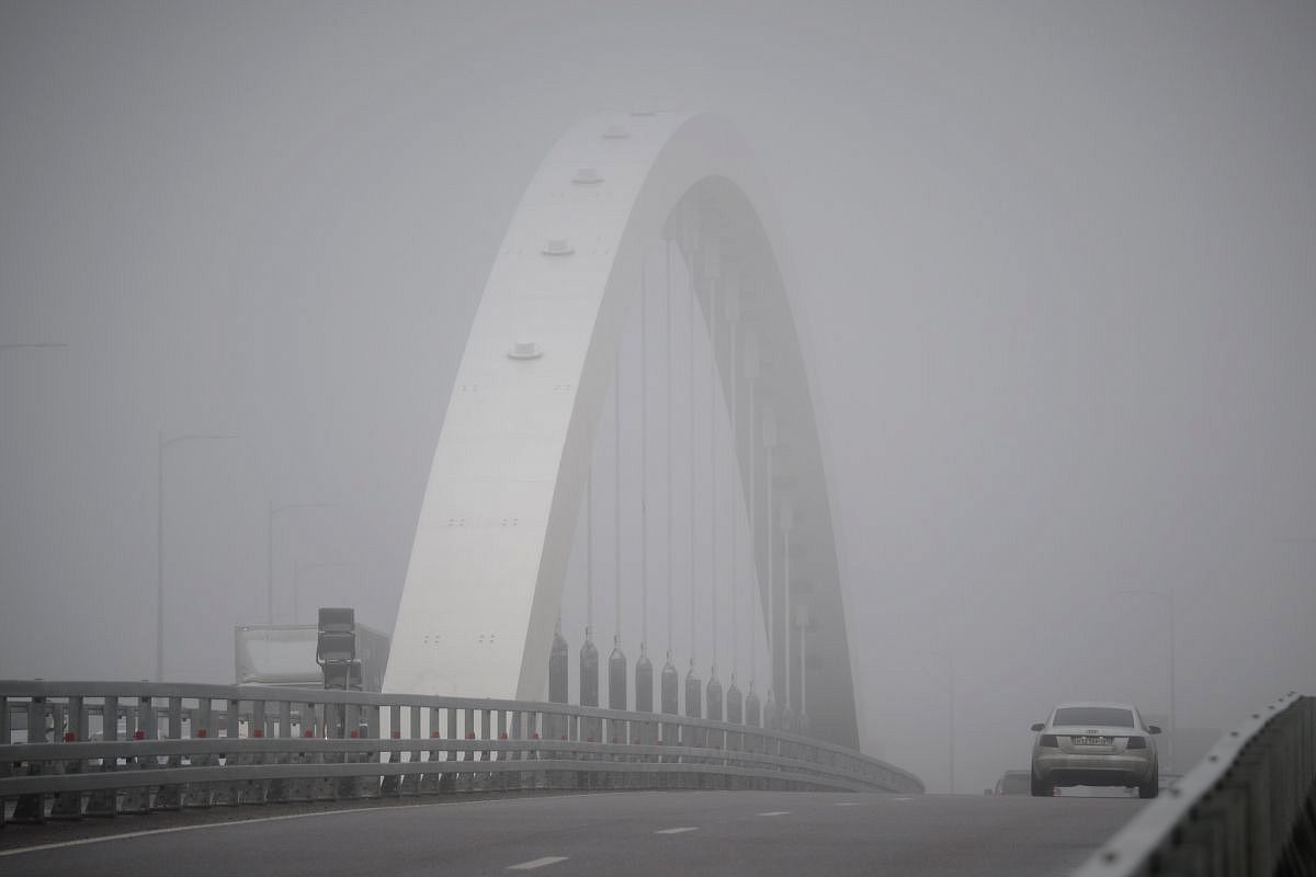Густой туман окутал Краснодар