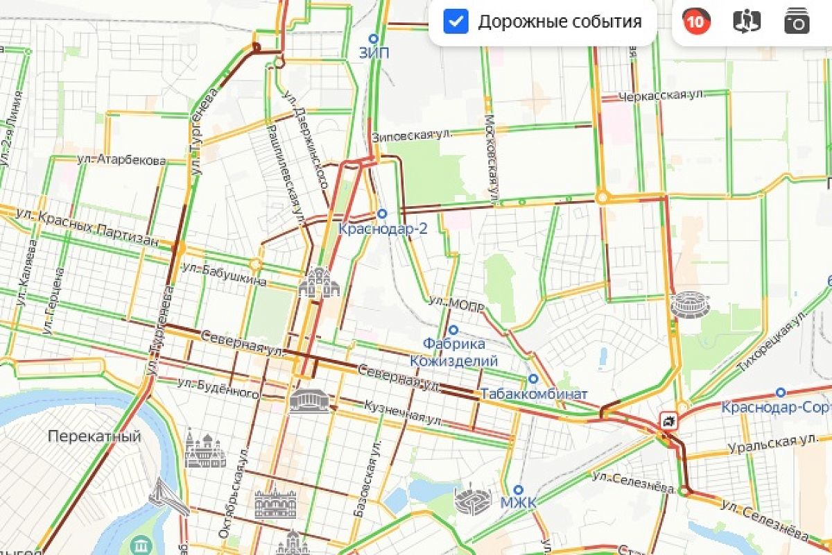 Конец рабочей недели: Краснодар встал в 10-балльных пробках