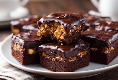 Шоколадный десерт «Сникерс» в микроволновке — мягкий, воздушный и готов за 10 минут