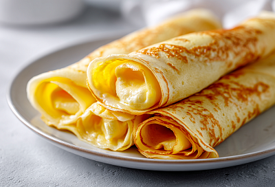 Нежнейшие блины без муки с творожной начинкой — тают во рту, по бабушкиному рецепту