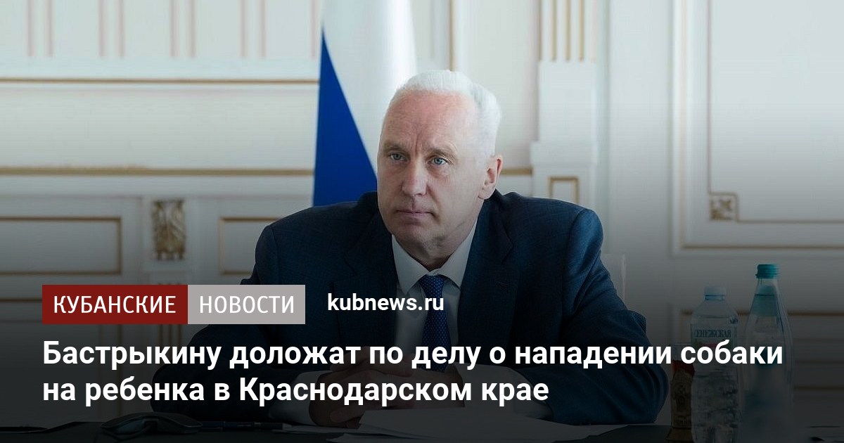 Бастрыкину доложат по делу о нападении собаки на ребенка в Краснодарском крае