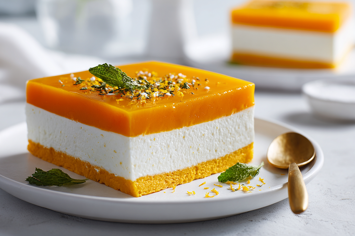 Тыквенно-творожный десерт без выпечки: двухслойный, тающий, цитрусовый за 30 минут 