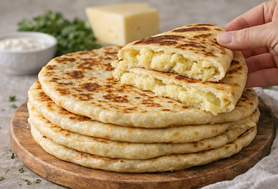 Ресторанный хычин готовим легко дома: мега-нежные лепешки с картофелем и сыром затмят все блюда