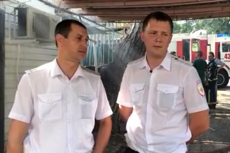 В Краснодарском крае полицейские спасли людей из пожара в гостинице