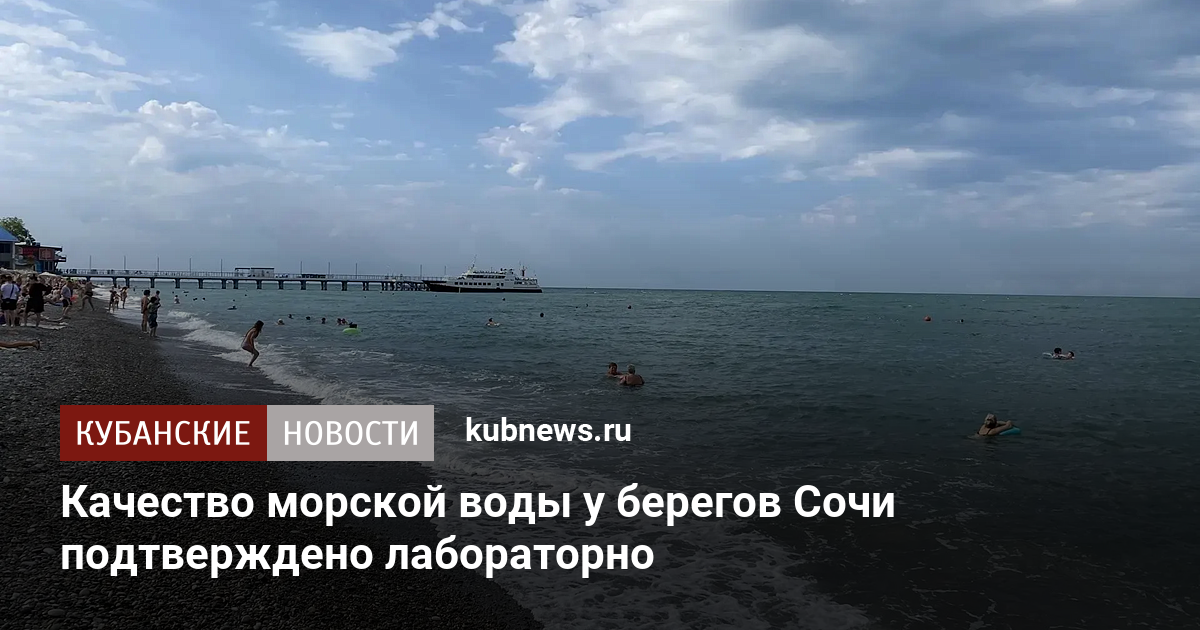 Качество морской воды у берегов Сочи подтверждено лабораторно