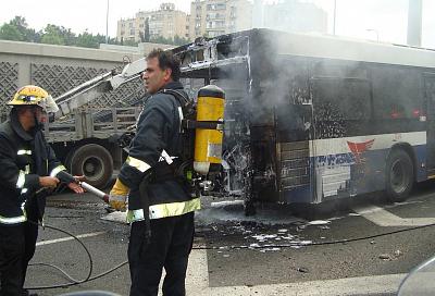 В Ростовской области сгорел рейсовый автобус