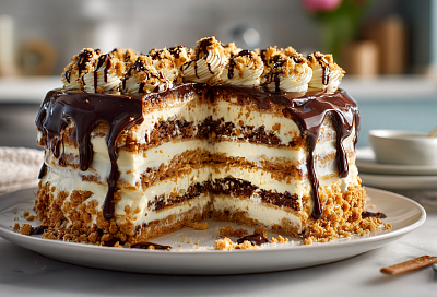 Пирог «Мишка на Севере»: высокий, нежный и с кремом из варёной сгущёнки