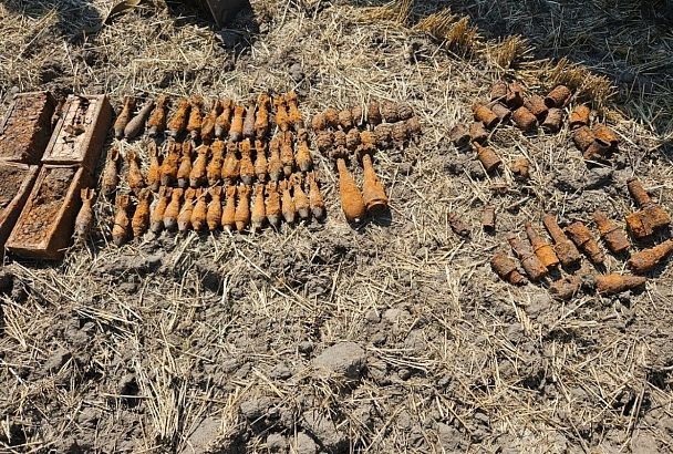 Более 800 боеприпасов времен Великой Отечественной обнаружили в Краснодарском крае