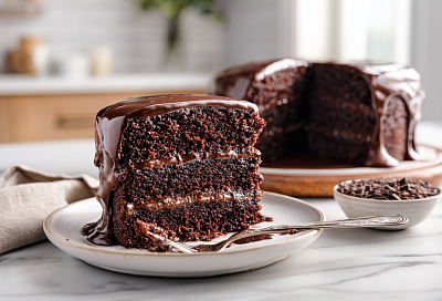 Шоколадный торт без миксера за 15 минут — влажный, ароматный и очень вкусный 