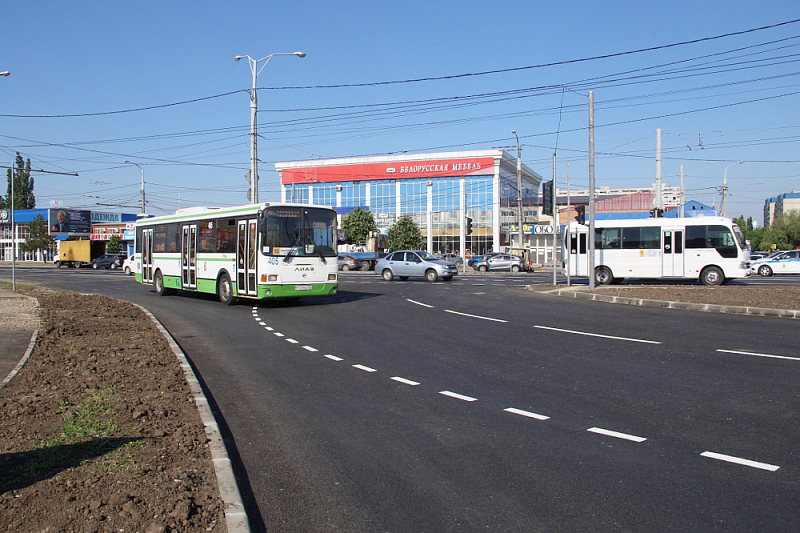 В Краснодаре реконструировали перекресток улиц Дзержинского и Кореновской