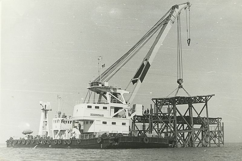 Морской этап работы производственного объединения «Кубаньгазпром». 1975 год.