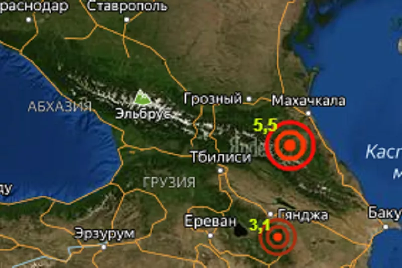 Ощутимое землетрясение произошло в горах Северного Кавказа