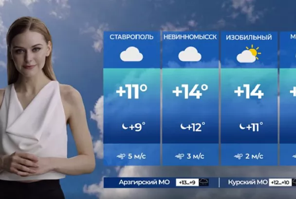 Созданная нейросетью ведущая прогноза погоды появилась на телеканале Ставрополя