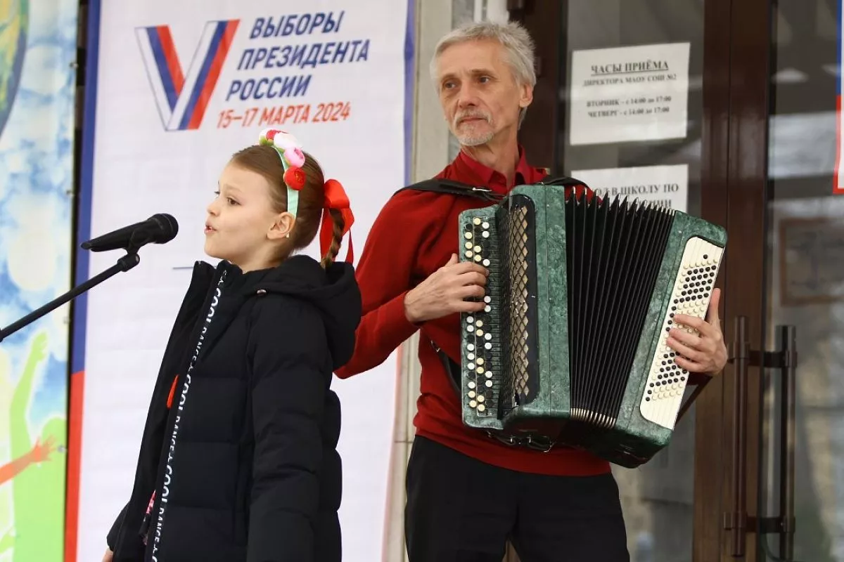 На избирательных участках Краснодара выступают творческие коллективы. 15  марта 2024 г. Кубанские новости